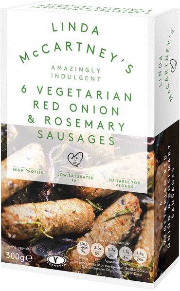 Linda McCartney Foods - Vegetarian Red Onion & Rosemary Sausages